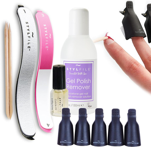 Gel nail polish remover kit - remover,