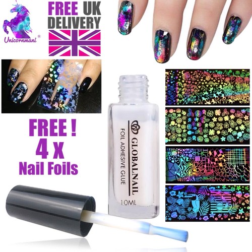 Transfer foil nail glue - foil, 4x