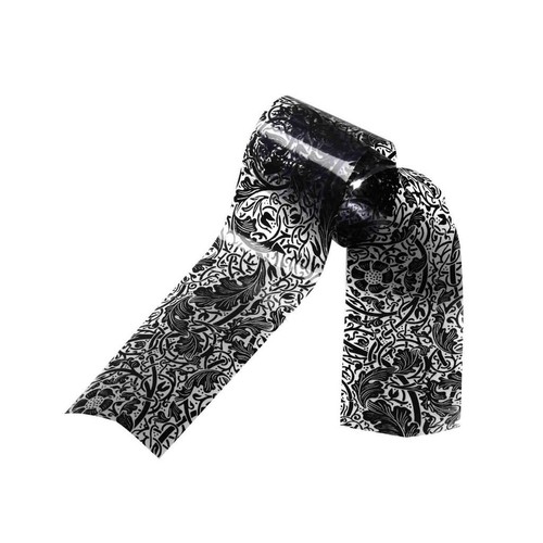 Star nails black - nails, metallic