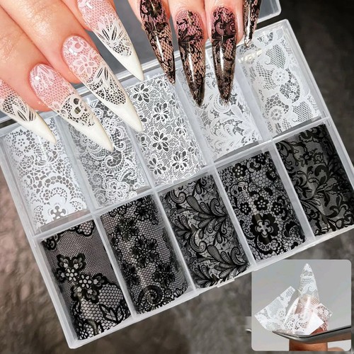 Rolls lace nail foil - lace,