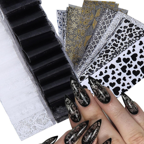 Lace nail transfer foil - transfer,