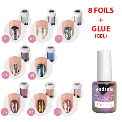 Nail art foils transfer - transfer, set